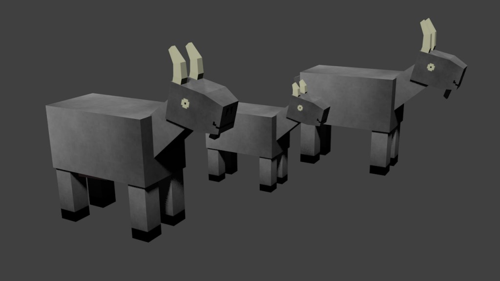 Low-poly Goat Family preview image 1